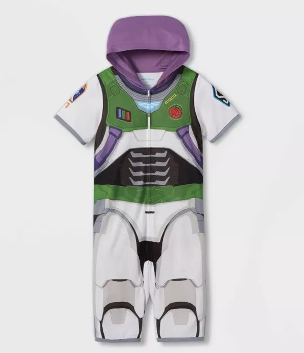 Boys Toy Story Buzz Lightyear Union Suit S Small 6 7 White Mesh