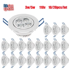 20 Pack 3w Dimmable Downlight Led Ceiling Recessed Cabinet Wall Spot Light Lamp
