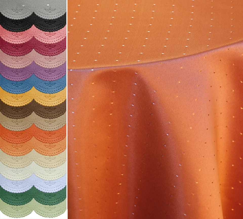 Tischdecke rund 135 cm Ø Phase Struktur Tafeltuch bügelfrei fleckenabweisend - Bild 1 von 1