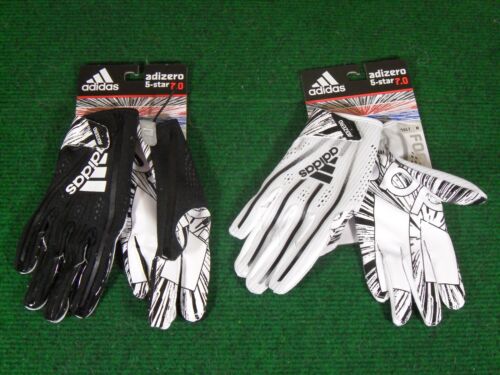 Adidas Adizero 5 Star 7.0 Football Gloves Tacky Receiver Skill White Black Silv - Picture 1 of 4