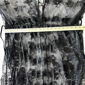 FIONNA L Large BLACK LACE OPEN SIDE LONG ROBE GOWN Kaftan