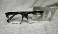 Fashion Readers 1.50 Reading glasses Black Crystal Clear Asphyric Lenses