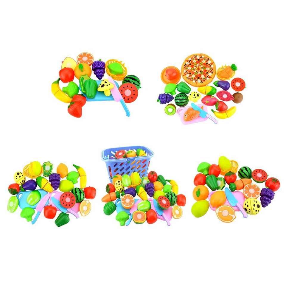 MARKENLOS Küche Pretend Spielen Spielzeug Obst Gemüse Lebensmittel Schneiden Set für