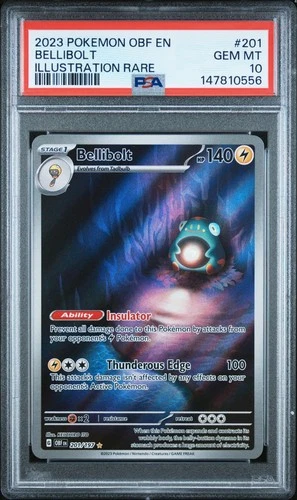 PSA 10 Bellibolt 201/197 Illustration Rare Pokemon Obsidian Flames 2023 GEM MINT