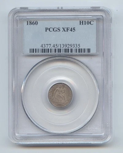 1860 Seated Liberty Half Dime, PCGS XF-45