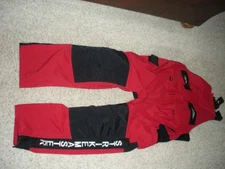 STRIKE MASTER ICE FISHING BIBS COVERALLS RED BLACK