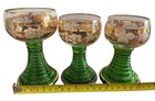 3 German Roemer Wine Glasses with Green Stems Vintage Collectibles — photo 8