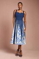 Coast Navy Fit & Flare Dress Womens Occasion Dresses