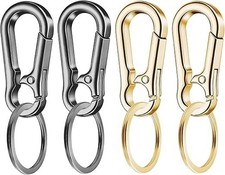 4 Pcs Metal Keychain Clip Hook Sturdy Key Ring Key Organizer For Men Women