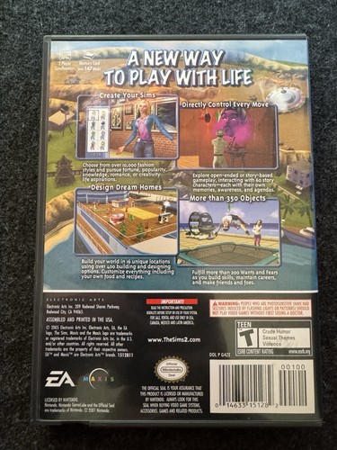 The Sims 2 Nintendo Gamecube CIB - Picture 2 of 4