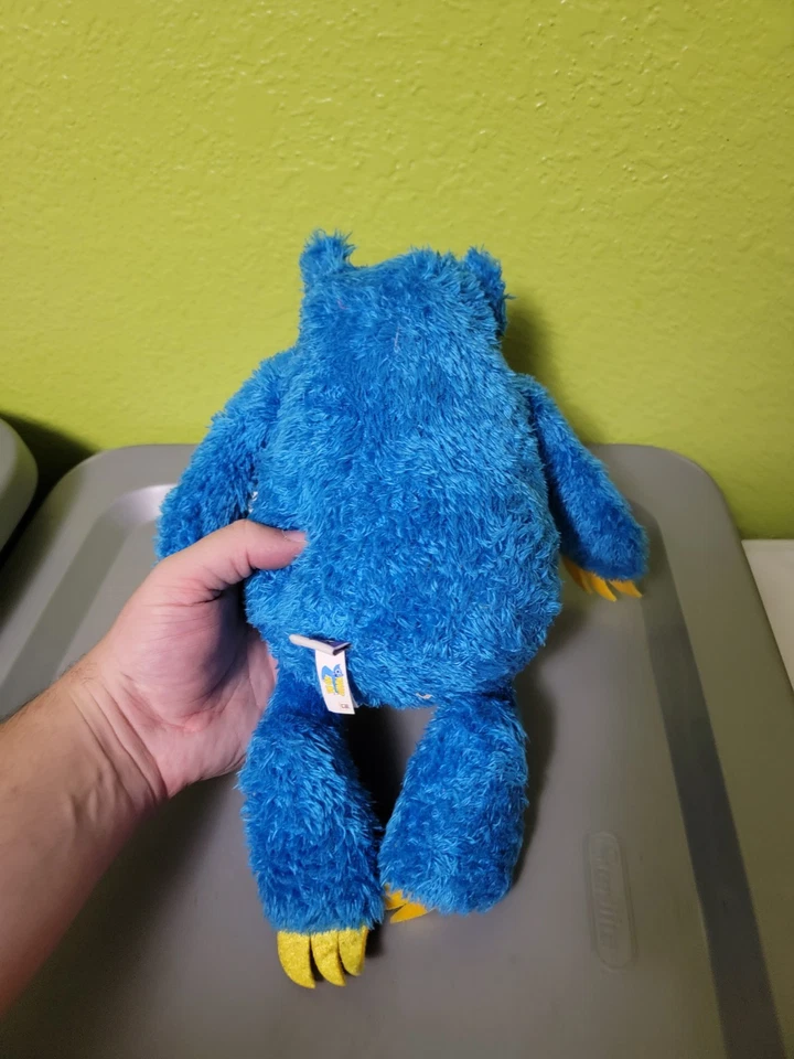 Rare Manhattan Toy Co. Plush Stuffed Toy Blue Monster And Me 2010 13"  - Image 4 of 4