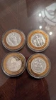 Lot of 4 Casino 999 Silver Coin Tokens, .6 each, total 2.4 oz Abe, Hero, Liberty