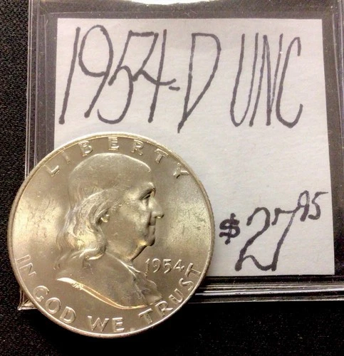 1954 D Franklin Silver Half UNC! ENN Coins