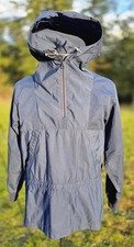Vintage LL Bean Anorak Jacket Pullover Mens Medium Talon Zippers 1980s RARE Navy