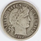 F 1912 S Barber Dime