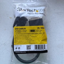 StarTech Black DVI-D (M 1x) to DVI-D (F 2x) Splitter Cable, 1ft/30cm