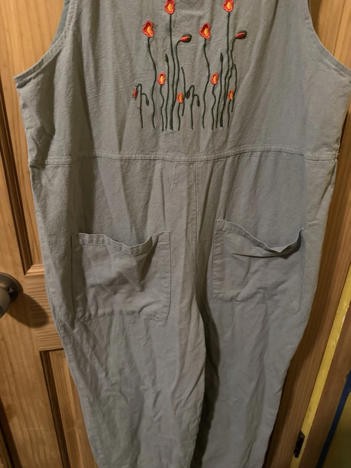 Ladies Womens Dungarees Buttons Playsuits Overalls Trousers Loose Jumpsuit~ - Image 4 of 4