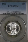 1963 Washington Quarter!    PCGS MS65!!  No Reserve!