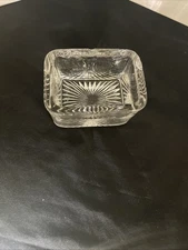 Antique Pressed Glass Rectangular Open Salt Cellar