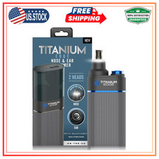 Microtouch Titanium Edge Ear Nose Trimmer Dual Rotary Blade Heads Black