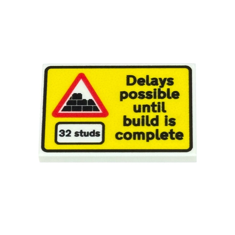 Road Sign Pack - Custom printed Lego® tiles. Set of 5 tiles for your Lego City - Image 2 of 4