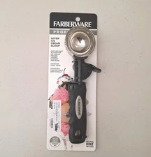 NEW Farberware Professional Old Fashion Ice Cream Scoop in Black Stainless Steel