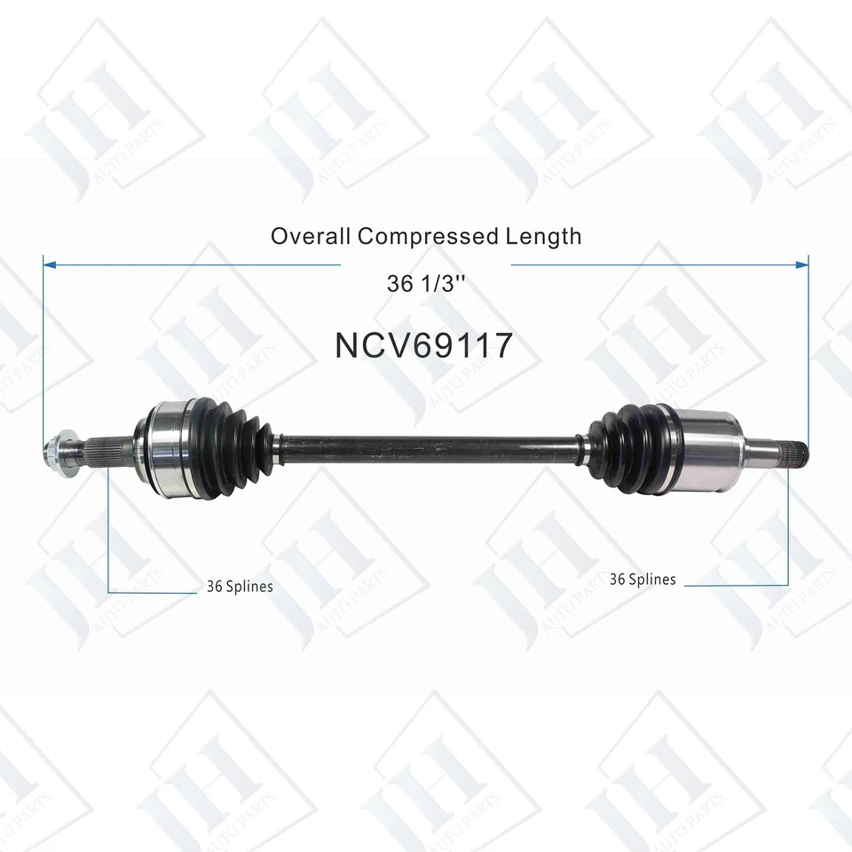 Eje CV trasero derecho pasajero original para Toyota Sequoia V8 2008-19 tracción trasera 4x4 Foto 2 de 4