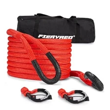  3/4” x 20FT Kinetic Recovery Rope Kit with 2 Soft Shackles, 3/4" 20FT,Shackle