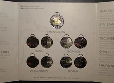 BU Canada 2012/13 1812 9 coins Shannon+8x 25c set RCM official collector holder