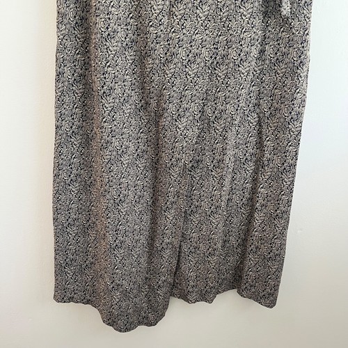 Vintage Laura Ashley Wrap Skirt Black White Gold Pattern - Size UK 16 - Picture 3 of 9