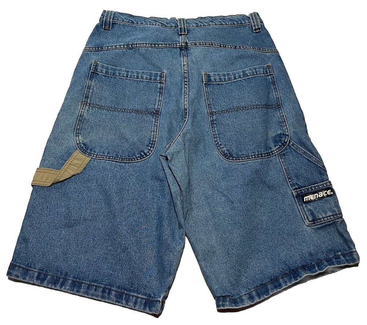Vintage Menace Jean Shorts 90s Rare Wide Leg Baggy Skate Vintage Menace Jean Shorts 90s Rare Wide Leg Baggy Skate