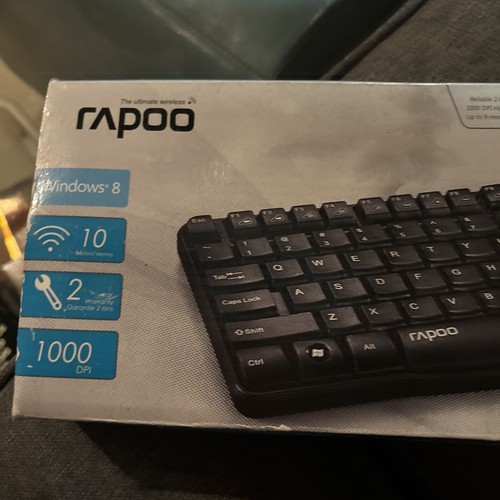RAPOO WINDOWS 8 2.4 GHZ XI800 Ships Fast Keyboard Wireless In Box - Picture 2 of 9