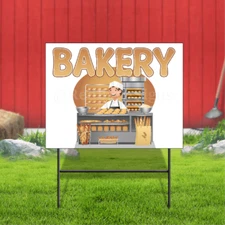 Bakery Coroplast Sign Plastic Indoor Outdoor Yard Sign