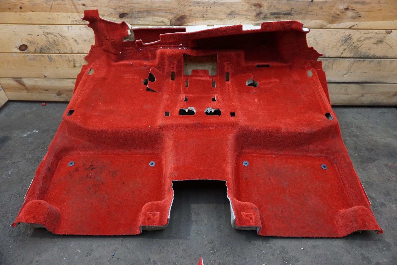 Set Front Left Right & Rear Cabin Floor Carpet Panels Red Bentley Bentayga 16-20