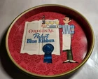 Vintage Original Pabst Blue Ribbon Beer Tray Waiter 13" PBR Milwaukee Sign