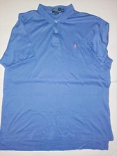 Polo Ralph Lauren Men's XL Blue Short Sleeve Collared Shirt