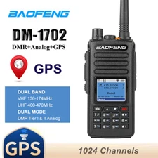 Baofeng DM-1702 DMR Digital Radio with GPS 5W Dual Band 144/430MHz Two Way Radio