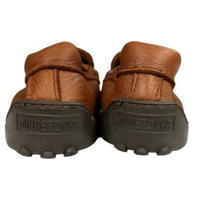 Minnetonka Moccasin Brown Leather Loafers Size See Pics For  display picture 1
