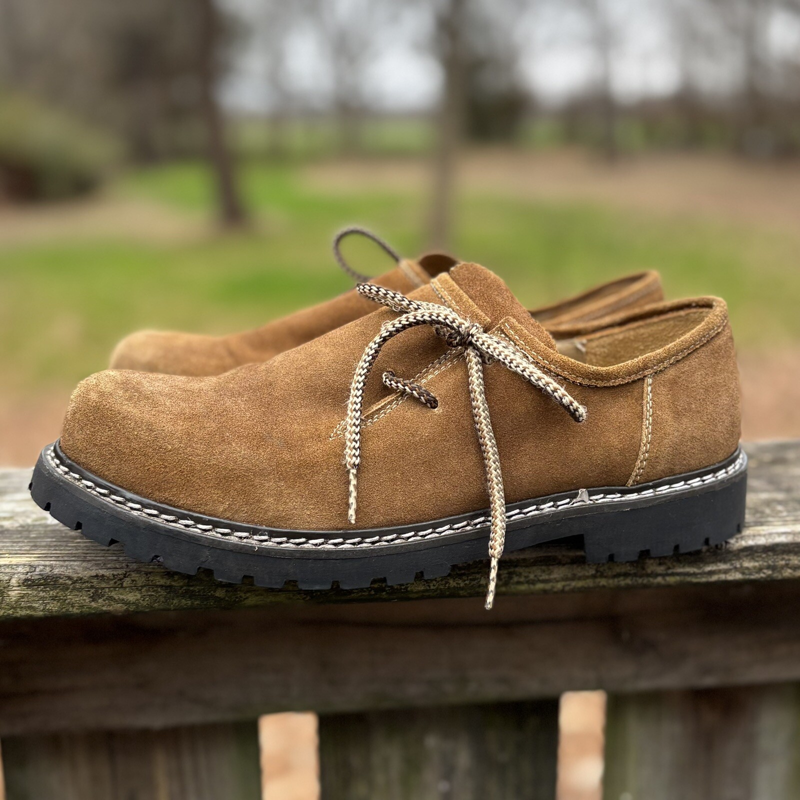 SAOLA Scarpe derby vintage anni 90 Country Maddox scamosciate suola a strappo