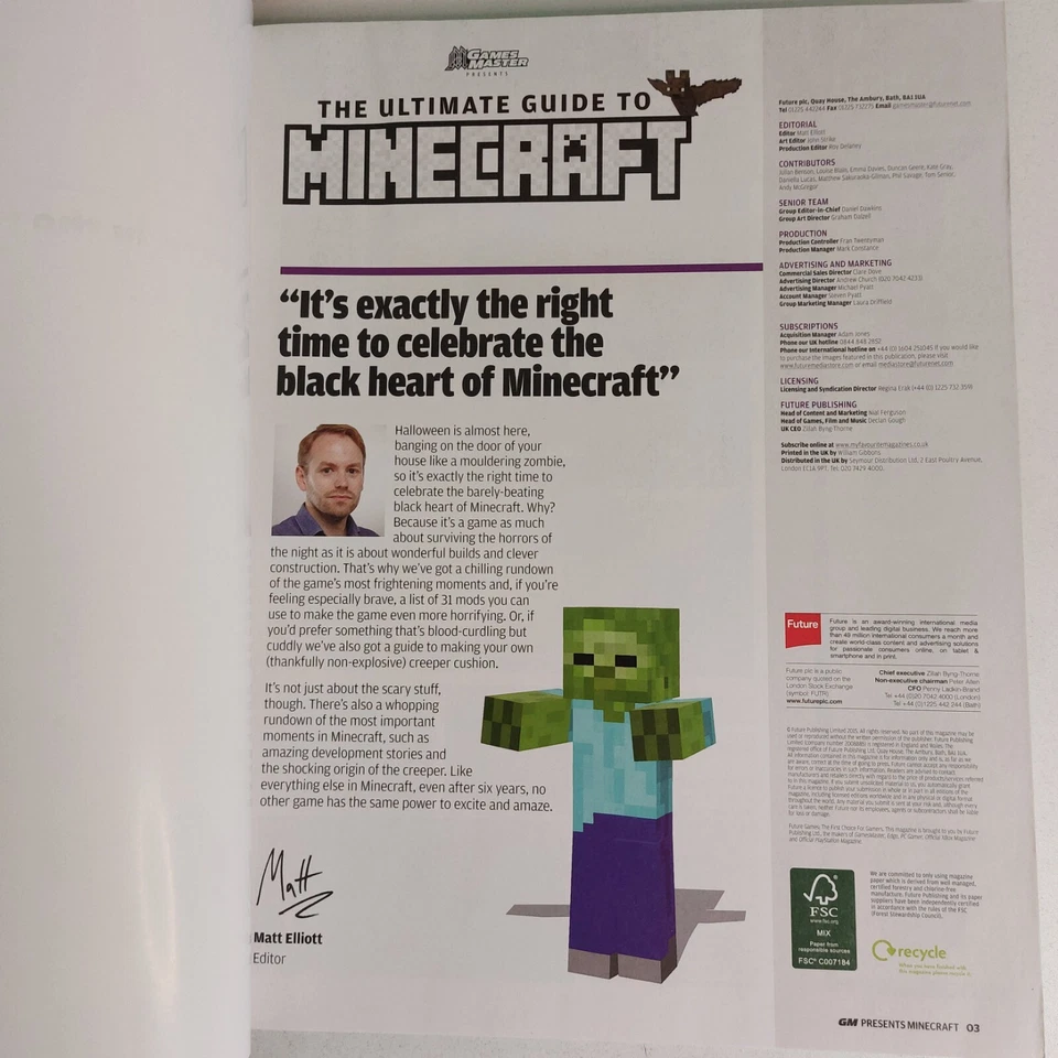 The Ultimate Guide to Minecraft Special 16 Magazine - Vol 7 Halloween 2015 - Image 3 of 4