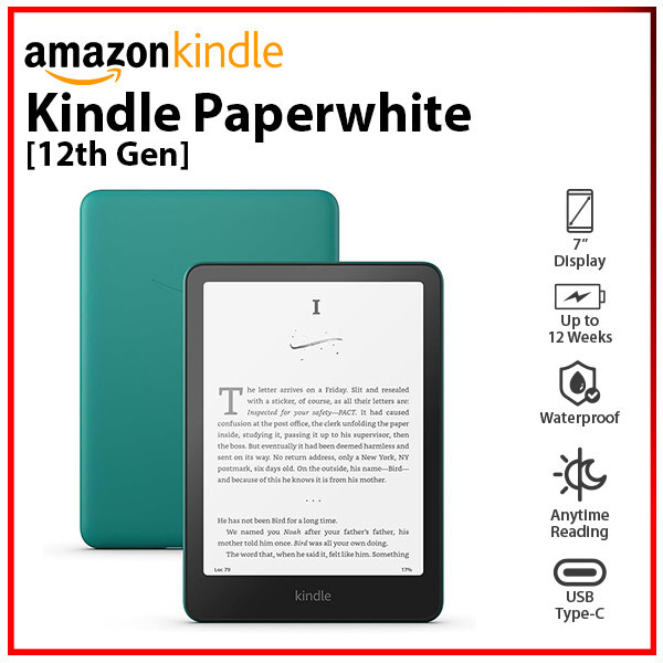 Amazon Kindle Paperwhite 12th Gen JADE Waterproof Education