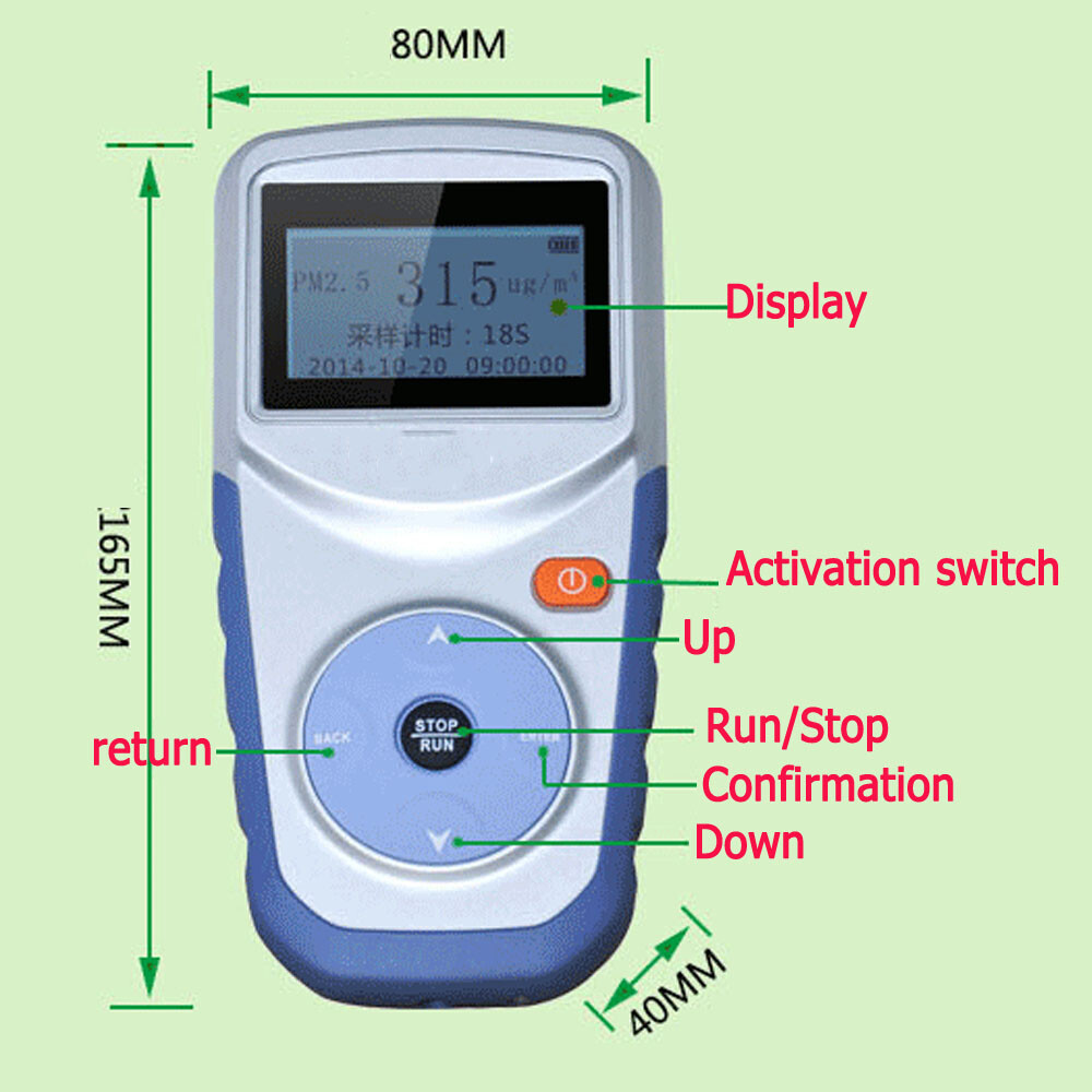 Air Quality Monitor PM2.5 Detector Haze Dust Particle Measuring