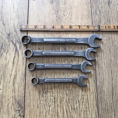 4 Vintage Barcalo Buffalo Kombination Schraubenschlüssel 3/4 ''bis 9/16'' AF.
