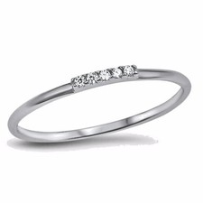 USA Seller Tiny CZ Ring Sterling Silver 925 Best Price Jewelry Selectable Clear
