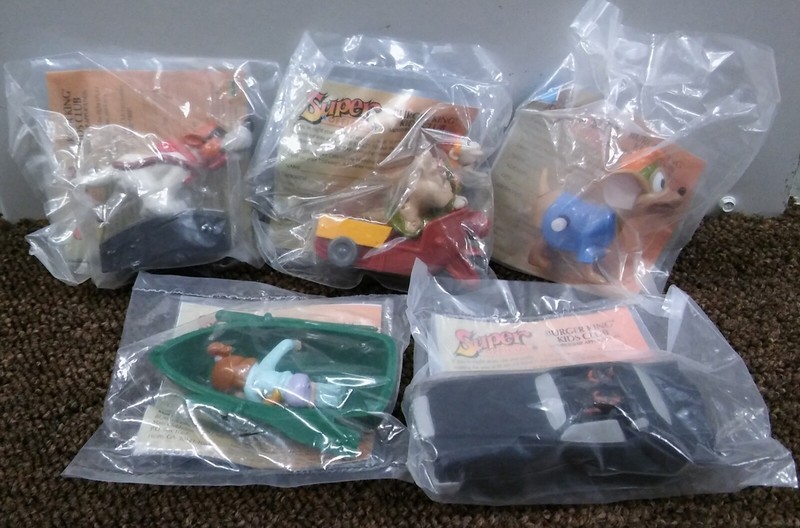 Vintage 1996 Burger King Disney Oliver & Company Complete Set of 5 Toys MIP