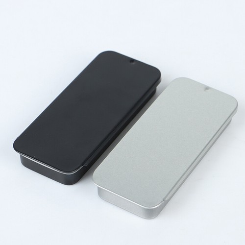 Portable Tin Box Mini Iron Slide Cover Storage Jewelry Pill Cases Container C S1 - Picture 10 of 14