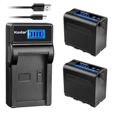 Kastar F980 Battery LCD Charger for Sony NP-F970 CN-126 CN-160 LED Video Light