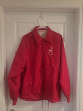 Vintage Red Bowling Jacket: Polyester Retro Adult Large King Louie Pro Fit GMMBA
