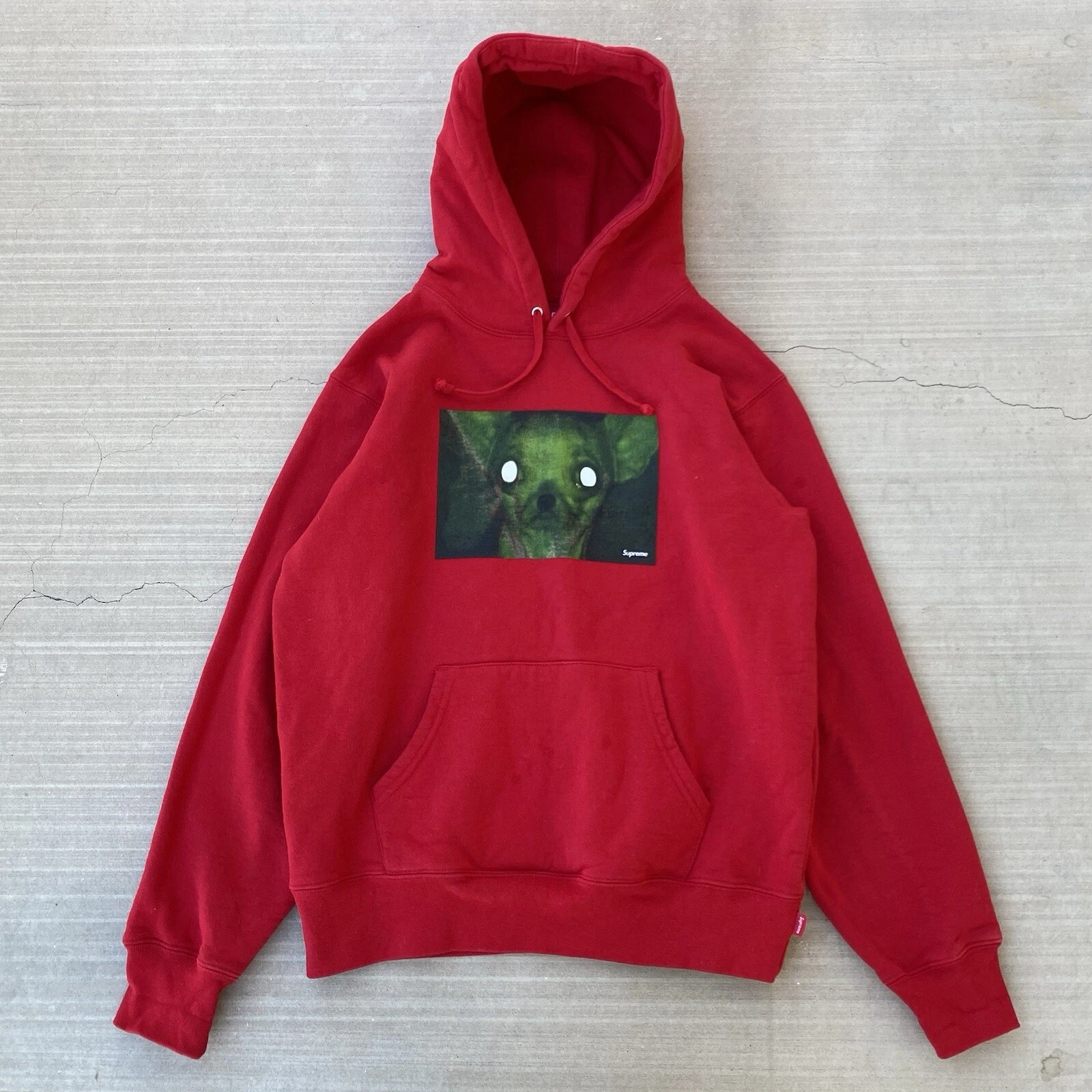 Sweat à capuche Supreme Chris Cunningham Chihuahua rouge 2018