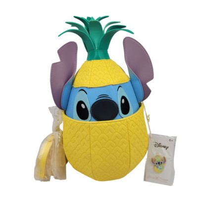 Stitch Shoppe Disney Stitch Figural Pineapple Crossbody Bag with Collectible Pin